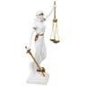 Lady Justice, white figurine with golden details 35cm