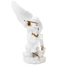 Weiße Figur Erzengel Michael mit goldenen Details 22cm