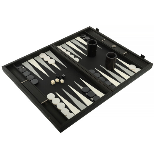 Yunlaishaocer Backgammon Reiseset - 34,5x24,5cm Faltbar, Komplett Mit Figuren & Würfeln