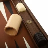 Backgammon Karamellbraun mit Elfenbein und Dunkelbraun
