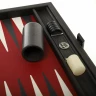 Backgammon bordeauxrot, Reisegröße 30x20 cm