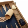 Backgammon Walnuss mit blauer Eiche