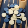 Walnut with Blue Oak Backgammon