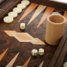 Backgammon aus der Maserknolle der kalifornischen Walnuss