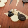 Mahogany Replica Backgammon with Side Racks
