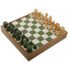Bauhaus Style Green & White Chess set 40x40cm (Medium) with chessmen 8.5cm King