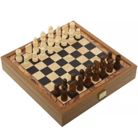 Šachy a Vrhcáby tradiční, souprava 2v1, 27x27 cm