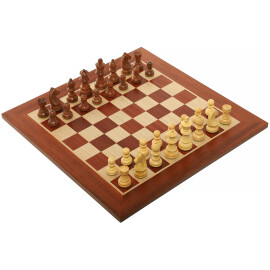 Mahogany Chess set 40x40cm (Medium) with Staunton Chessmen 7,7cm King