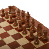 Šachy Mahagon 40x40 cm s šachovými figurkami Staunton (král 7,7cm), limitovaná edice