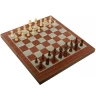 Šachy, dáma a vrhcáby (3v1) deska mahagon, světlý dub a černé špičky