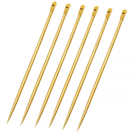 Mittelalterliche Nähnadeln, massives Messing, 6er-Set - Outlet