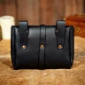 Mittelalterliche Gürteltasche aus Leder mit verzierter Klappe - Outlet