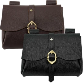 Lederne Gürteltasche „Bote“ mit Messingschnalle - Outlet
