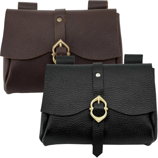 Lederne Gürteltasche „Bote“ mit Messingschnalle - Outlet