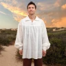 Renaissance Poet Shirt – 100% Cotton, Lace-up Cuffs & Collar