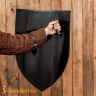 Mittelalterlicher Wappenschild aus schwarzem Stahl zum Bemalen - Outlet