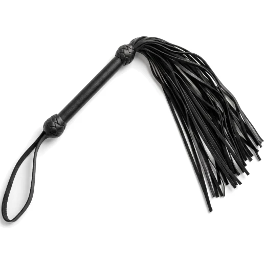 Ledergeißel mit geflochtenem Griff und Riemen