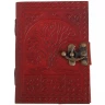 Lederbuch "Baum des Lebens", Mahagonirot, mit Metallverschluss