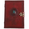 Velký kožený deník Lapač snů s kamenem a ručním papírem