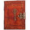 Vintage Leather Bound Journal with Lock and Handmade Paper