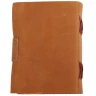 Tree of Life Leather Grimoire with Brass C-Hook Clasp and Deckle Edge Paper