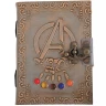 Graues Leder-Notizbuch "Avenger" mit Unendlichkeitshandschuh und Edelstein-Imitaten