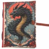 Leder-Notizbuch Drachenchronik mit Büttenpapier und Lederband-Verschluss