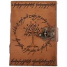 Leather Journal White Tree of Gondor with Elven Script and Clasp