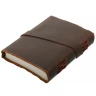 Leather cover diary dark brown