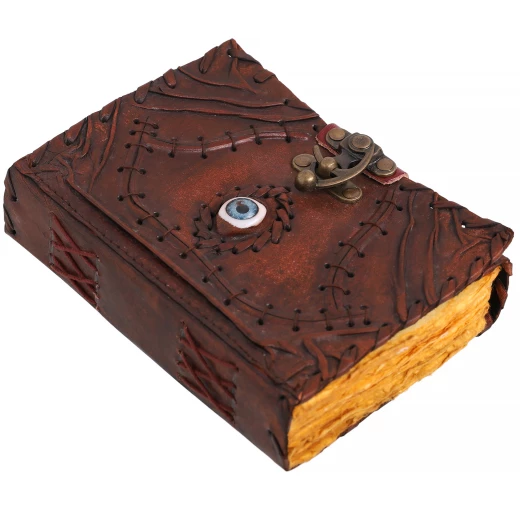 Lederbuch "Auge der Vorsehung", mit Schließe