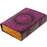 Leather Book of Shadows "Seven Chakras", Purple Mandala, Vintage Paper