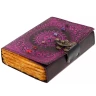 Leather Book of Shadows "Seven Chakras", Purple Mandala, Vintage Paper
