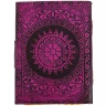 Leather Book of Shadows "Seven Chakras", Purple Mandala, Vintage Paper
