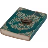 Kožený zápisník "Peace" se symbolem míru, tyrkysově zelený - Outlet