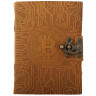 Handmade Leather Journal BITCOIN Embossed on the cover