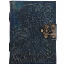 Leder-Notizbuch mit Pfau: dein Talisman für Schönheit und Inspiration