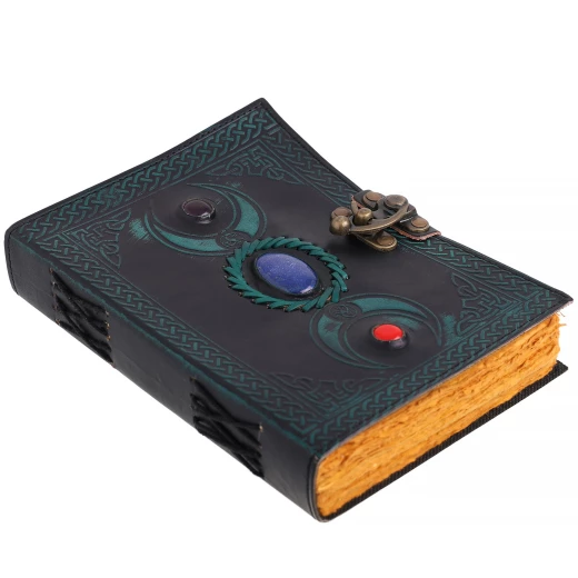 Dreifache Göttin Leder Notizbuch: Entdecke deine innere Stärke und Weisheit!