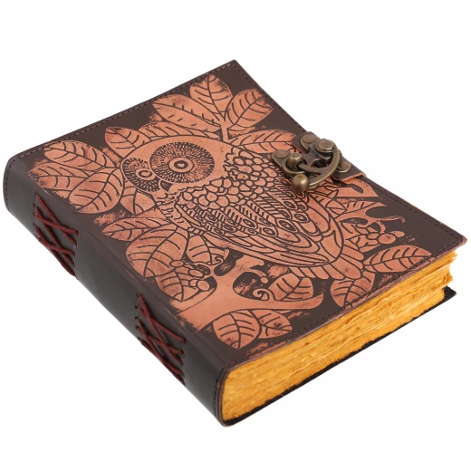 Leather Journal Notebook Owl of Wisdom: Reveal Hidden Truths!