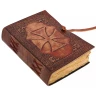 Leder-Notizbuch mit Templerkreuz und Mandala für die persönliche Entwicklung
