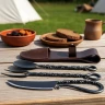 Geschmiedetes Wikinger-Besteck mit Ledertasche - Outlet
