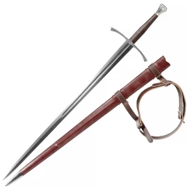 Ritterliches Langschwert Heinrich von Leipa, funktionsfähiges Schwert, Federstahl