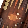Backgammon mit geometrischen Motiven aus Holz, 48x26 cm
