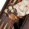 Backgammon mit geometrischen Motiven aus Holz, 48x26 cm
