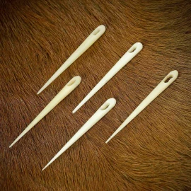 Set aus 5 Wikinger-Nähnadeln | Rinderhorn | Handgeschnitzt - Outlet