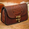 Nordische Gürteltasche aus Leder mit Valknut-Symbol - Outlet
