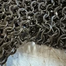 Chainmail Haubergeon, 9mm Mild Steel, Alternating Round Riveted & Solid Rings, Blackened Finish,XL - B-Grade (Second Quality) -  Outlet