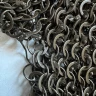 Chainmail Haubergeon, 9mm Mild Steel, Alternating Round Riveted & Solid Rings, Blackened Finish,XL - B-Grade (Second Quality) -  Outlet