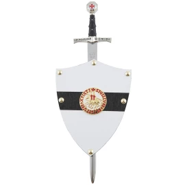 Mini-shield Knights Templar with sword