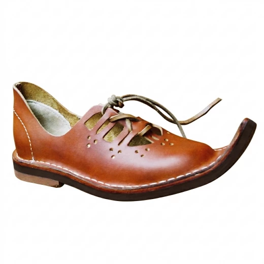 Dámské středověké kožené střevíce Lazebnice