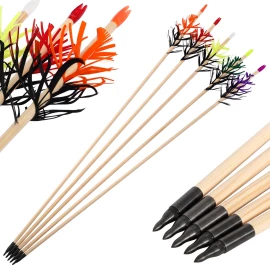 Holzpfeil FluFlu 31,5" – Fichtenschaft mit Kuro Naturfedern